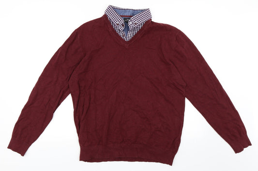 NEXT Mens Red   Pullover Jumper Size L