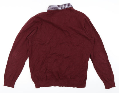 NEXT Mens Red   Pullover Jumper Size L