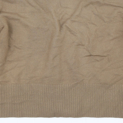 Text Womens Beige   Pullover Jumper Size M