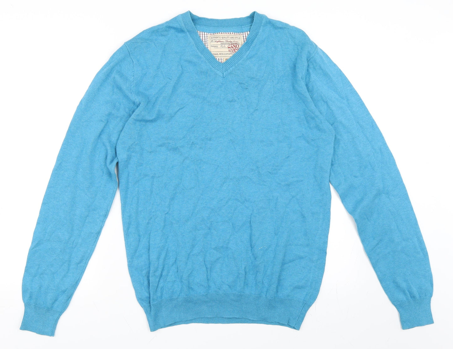 Sandstone Mens Blue   Pullover Jumper Size S