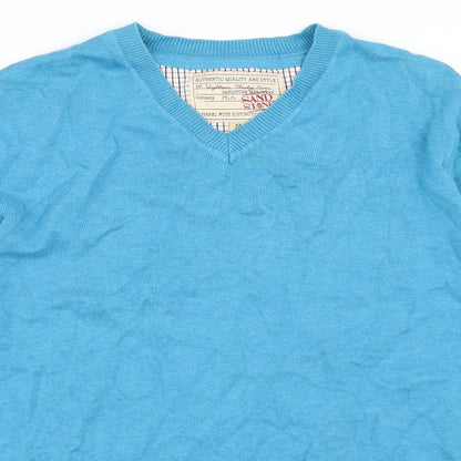 Sandstone Mens Blue   Pullover Jumper Size S