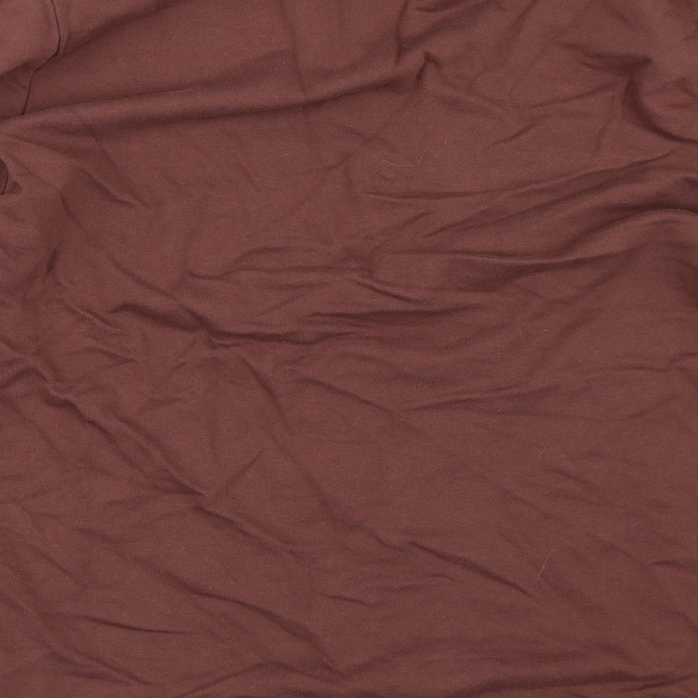Womens UK Size S ASOS Brown Henley Sweatshirt
