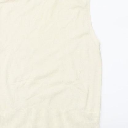 AMARANTO Womens Ivory  Knit Pullover Jumper Size 14