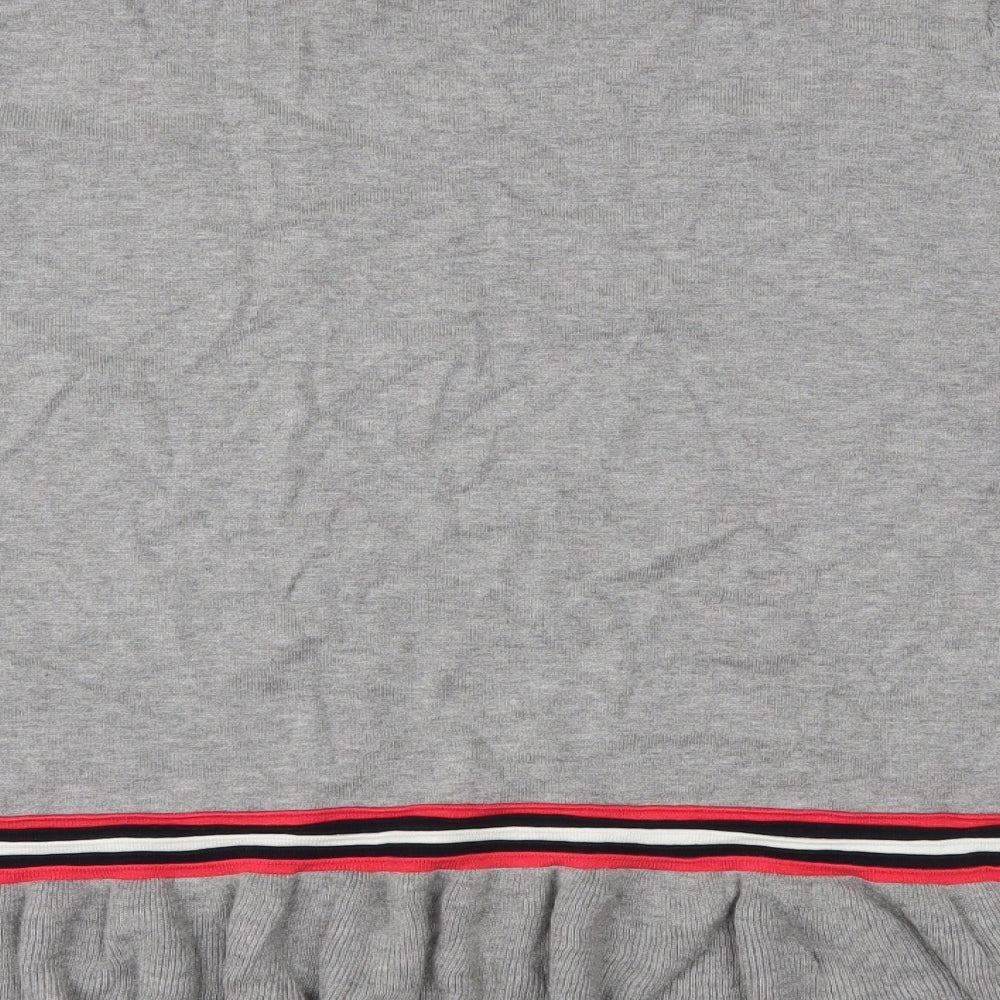 Tu Womens Grey Striped Knit Pullover Jumper Size 14