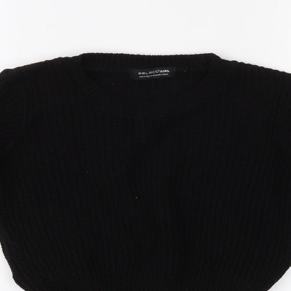 Select Girls Black  Knit Pullover Jumper Size 12-13 Years