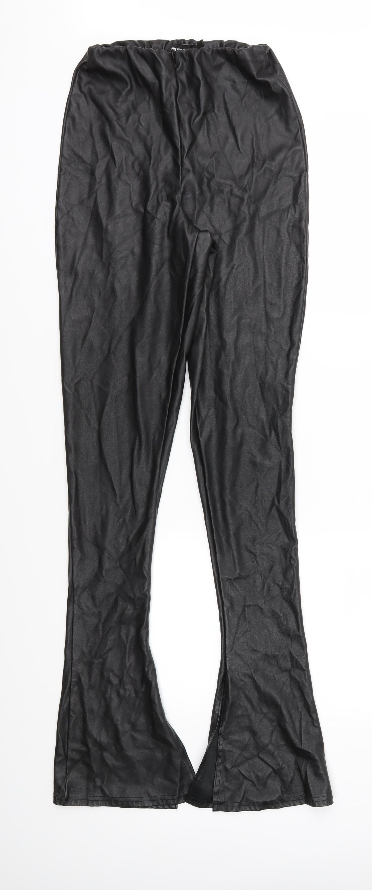 Womens UK Size 8 PRETTYLITTLETHING Regular Fit  Black Trousers