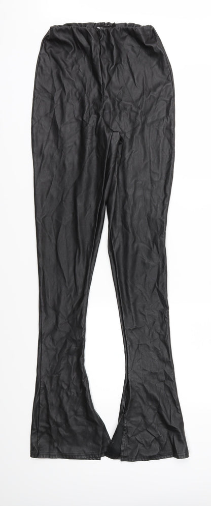 Womens UK Size 8 PRETTYLITTLETHING Regular Fit  Black Trousers