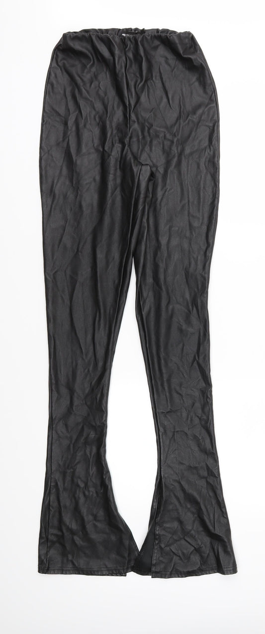 Womens UK Size 8 PRETTYLITTLETHING Regular Fit  Black Trousers