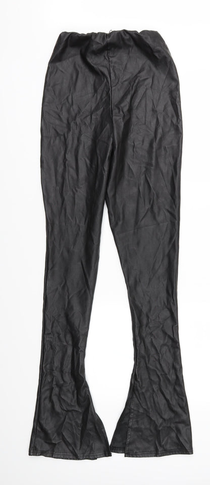 Womens UK Size 8 PRETTYLITTLETHING Regular Fit  Black Trousers
