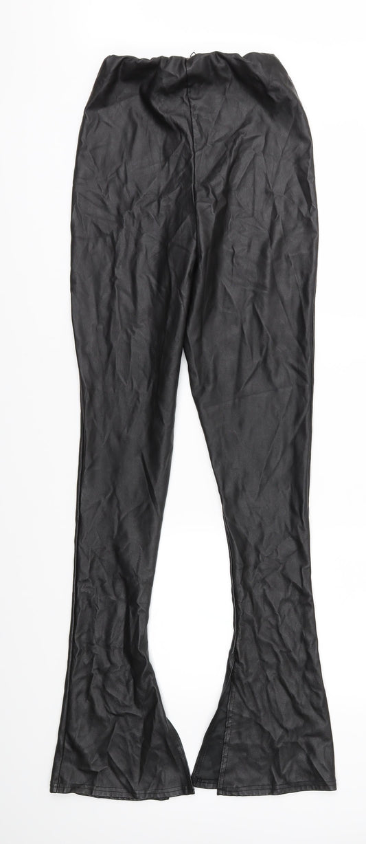 Womens UK Size 8 PRETTYLITTLETHING Regular Fit  Black Trousers