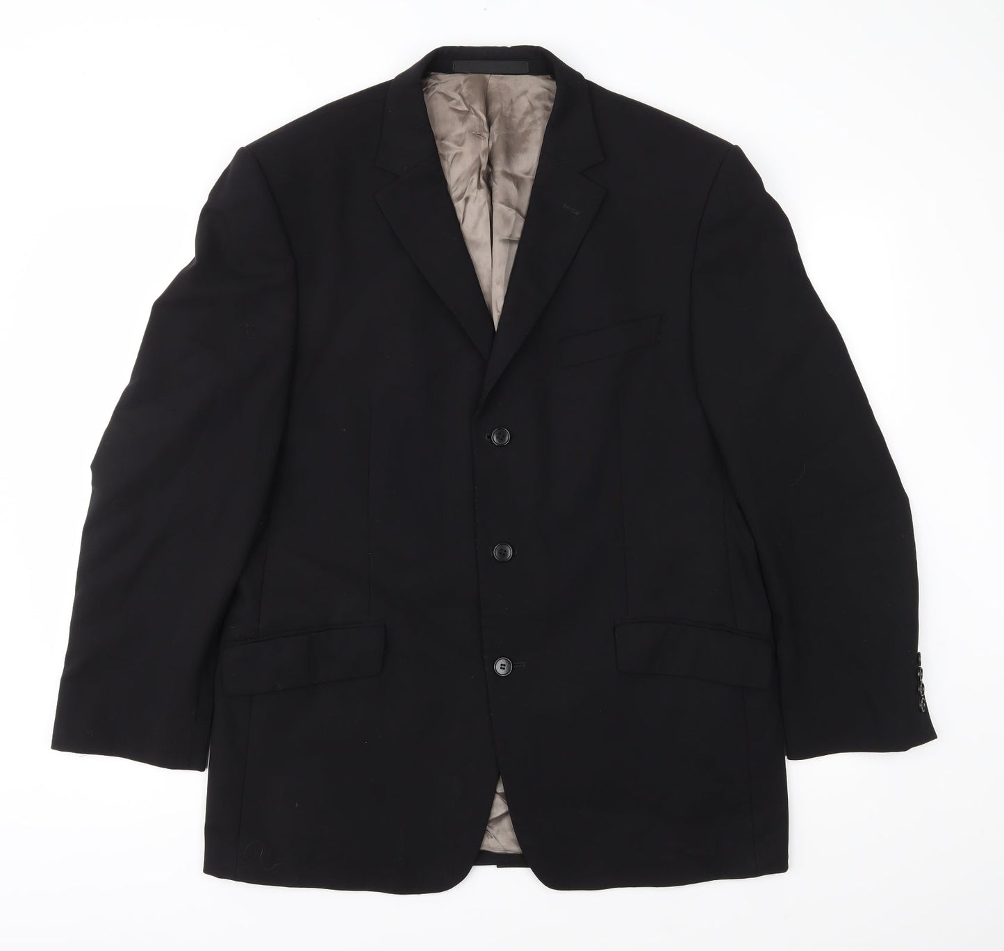 Mens UK Size 42 Preworn Regular Black Suit Jacket