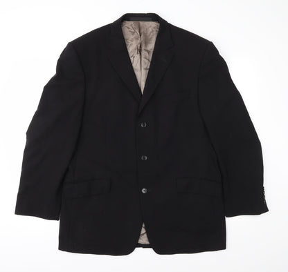 Mens UK Size 42 Preworn Regular Black Suit Jacket