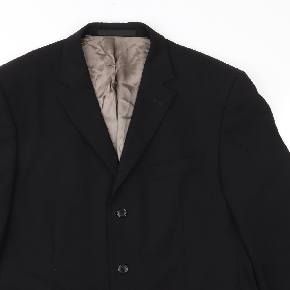 Mens UK Size 42 Preworn Regular Black Suit Jacket