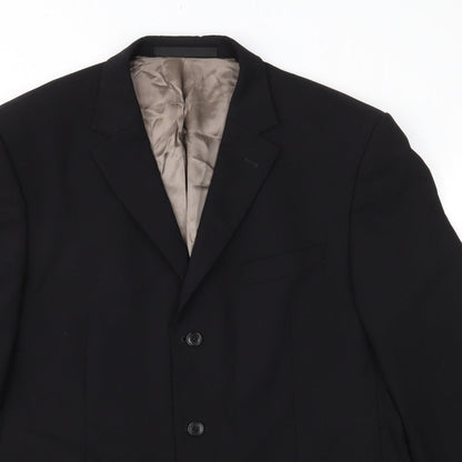 Mens UK Size 42 Preworn Regular Black Suit Jacket