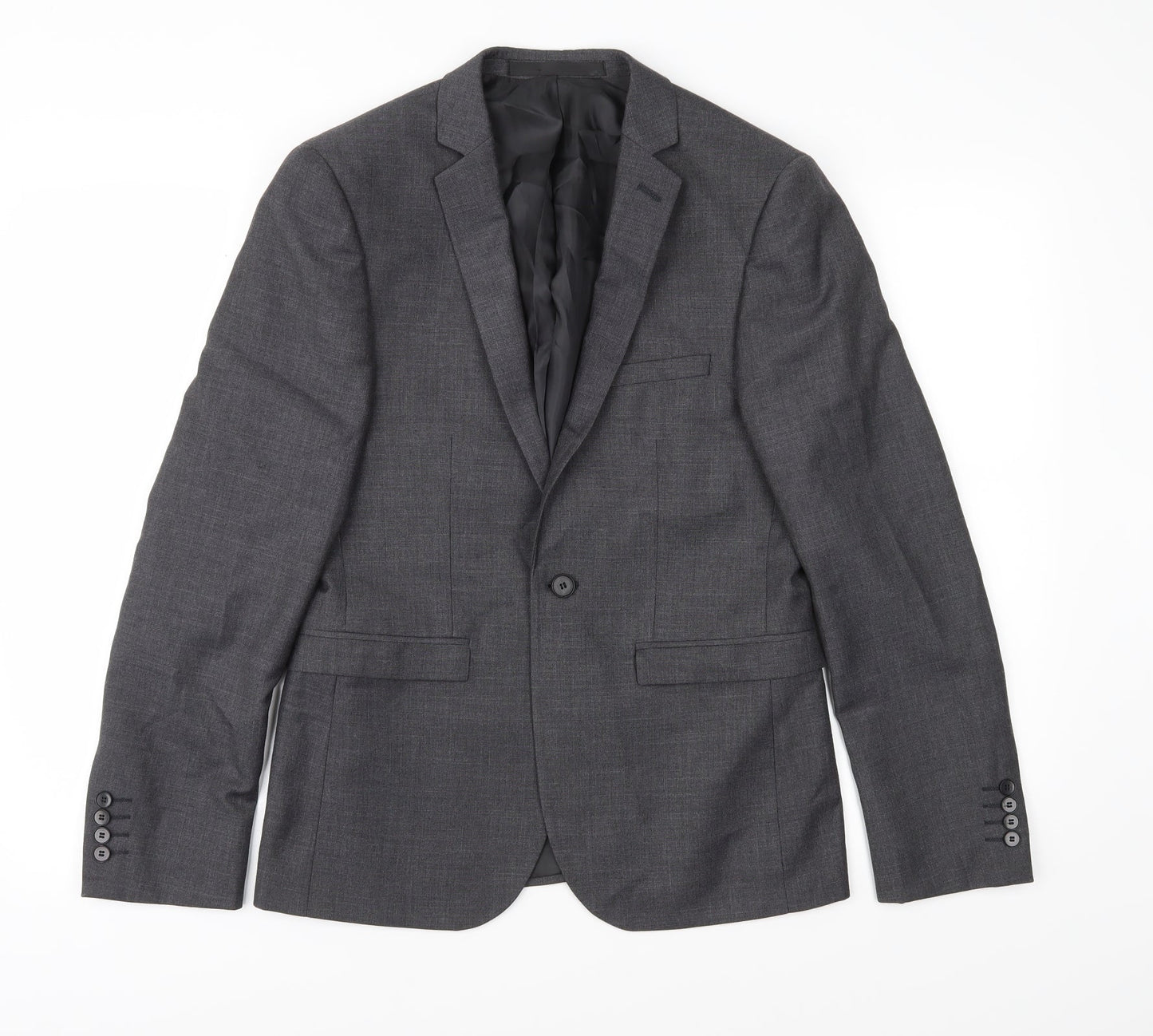 Mens UK Size 36 Burton Regular Grey Suit Jacket