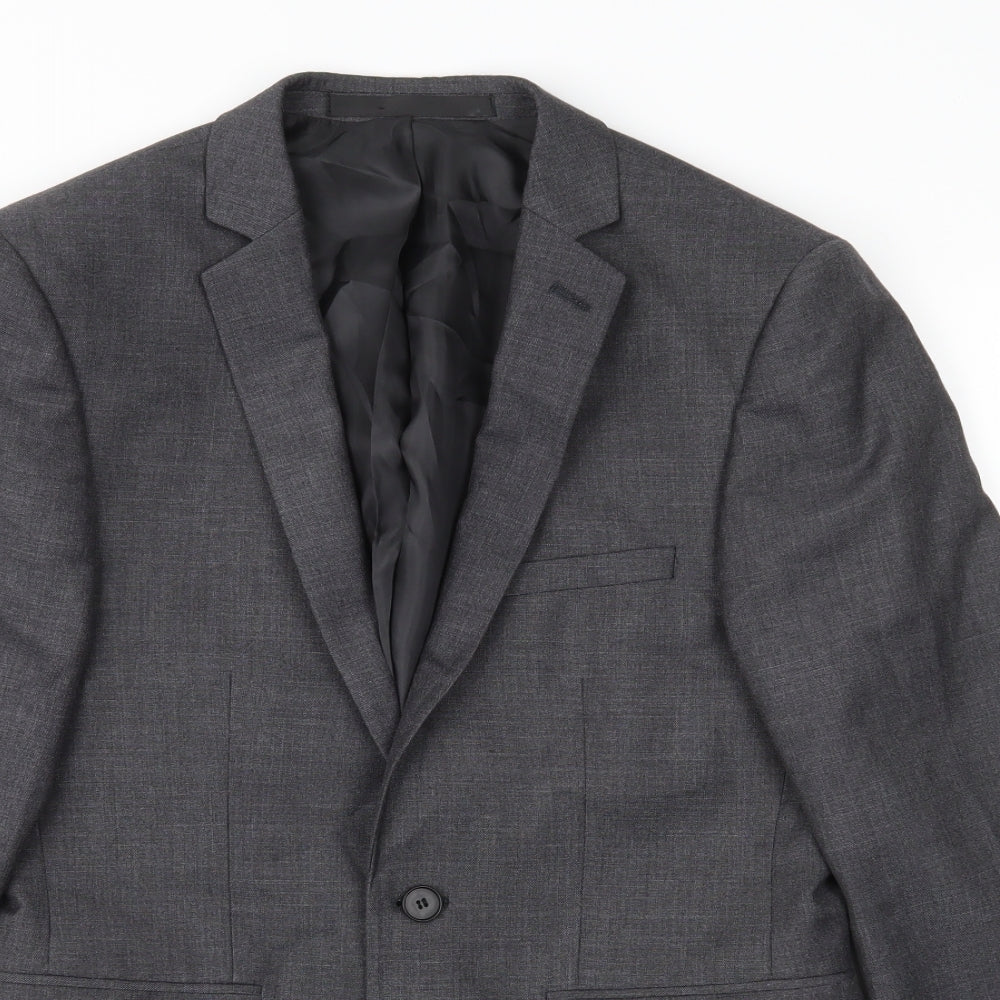 Mens UK Size 36 Burton Regular Grey Suit Jacket
