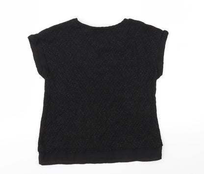 George Girls Black  Knit Pullover Jumper Size 8-9 Years
