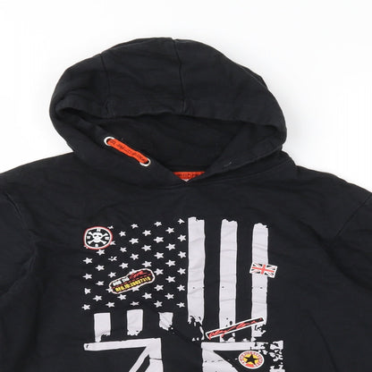 Bon Prix Boys Black  Jersey Pullover Hoodie Size 12-13 Years