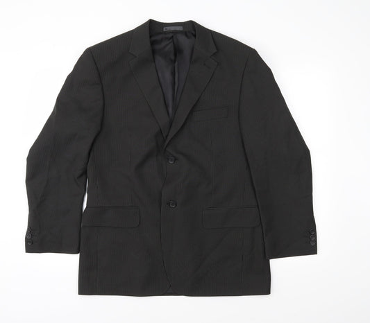 Mens UK Size 40 BHS Regular Black Suit Jacket