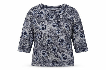 Marks & Spencer Womens Blue Floral  Pullover Jumper Size 14