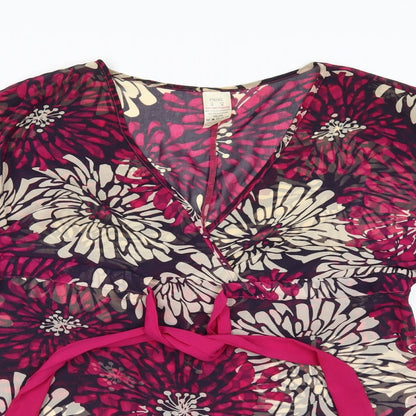 NEXT Womens Pink Floral  Basic Blouse Size 14