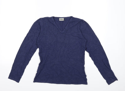 Yessica Womens Blue  Knit Pullover Jumper Size 10