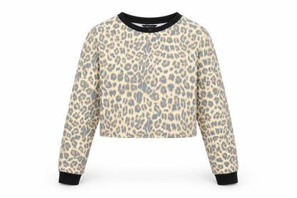 Candy Couture Girls Beige Animal Print  Pullover Sweatshirt Size 12 Years