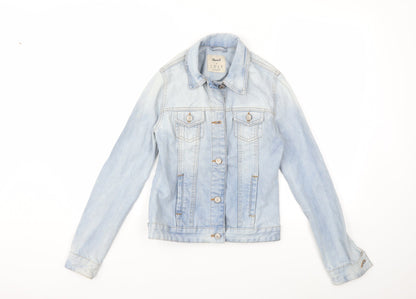 Denim & Co. Womens Blue  Denim Jacket  Size 4