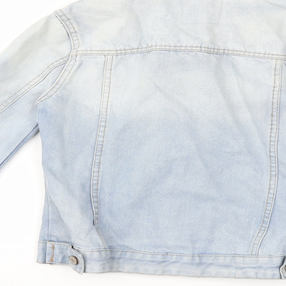 Denim & Co. Womens Blue  Denim Jacket  Size 4