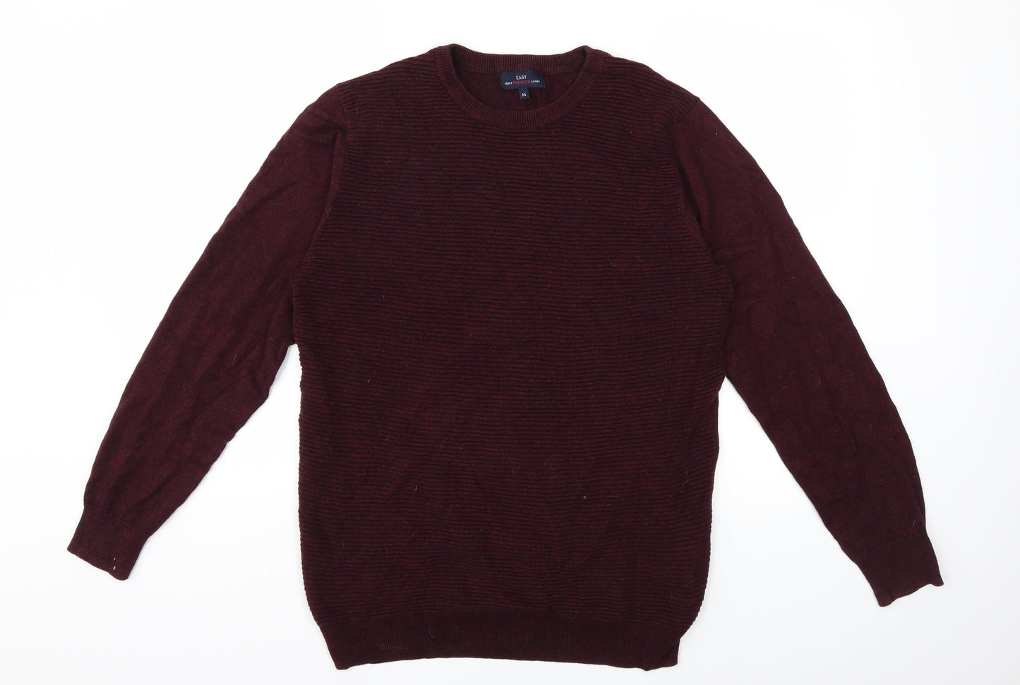 Easy Mens Red  Knit Pullover Jumper Size M