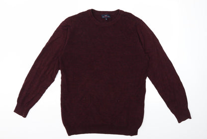 Easy Mens Red  Knit Pullover Jumper Size M