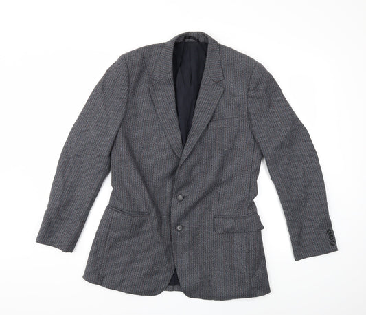 Mens UK Size 38 Preworn Regular Grey Suit Jacket