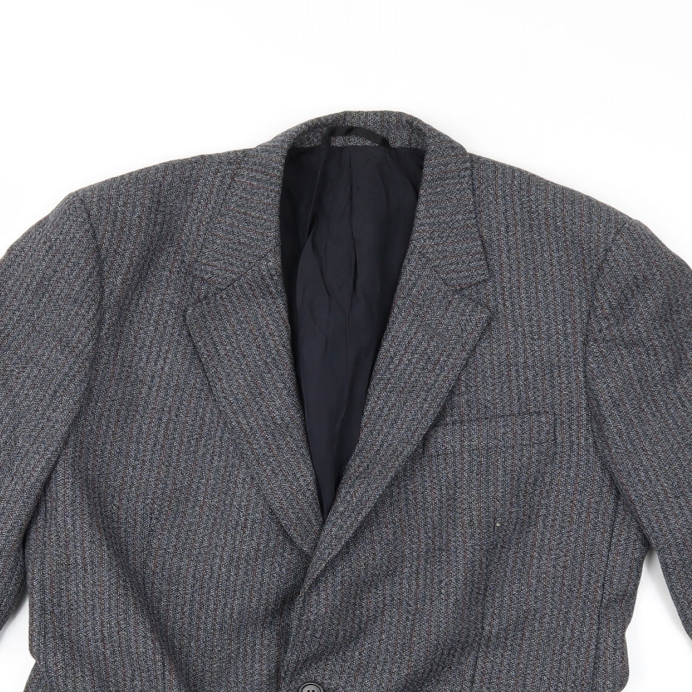 Mens UK Size 38 Preworn Regular Grey Suit Jacket
