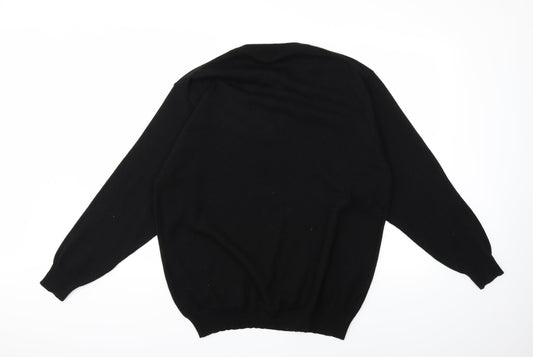 Preworn Mens Black  Knit Pullover Jumper Size L