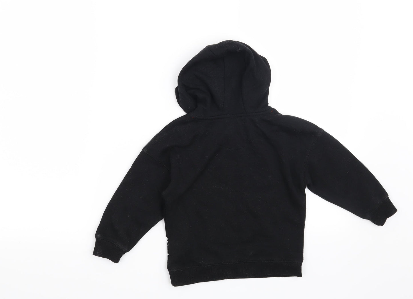 Primark Boys Black   Pullover Hoodie Size 2-3 Years  - Totally Roar-some
