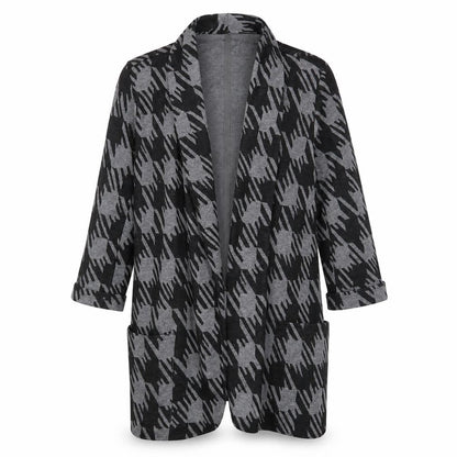 Next Womens Grey Houndstooth  Jacket Blazer Size 8