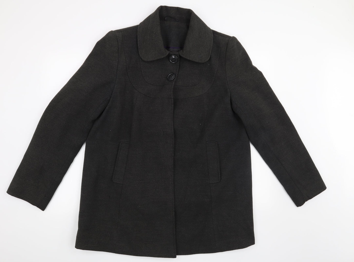 F&F Womens Grey   Overcoat Coat Size 16