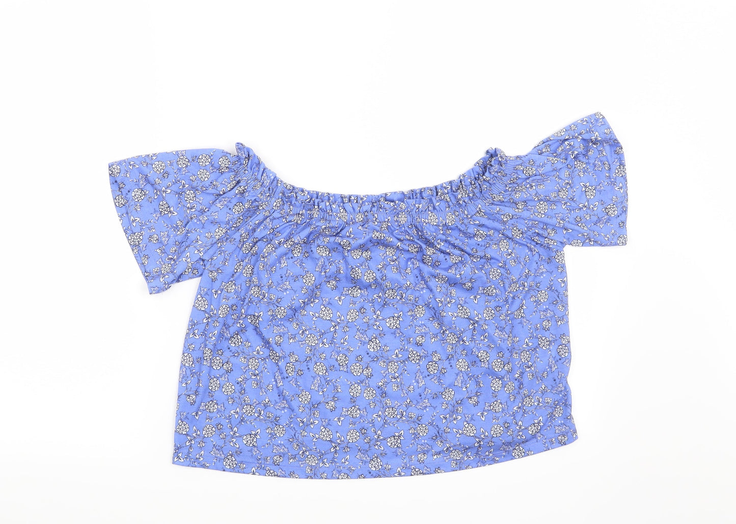 Miss Selfridge Womens Blue Floral  Basic Blouse Size 10