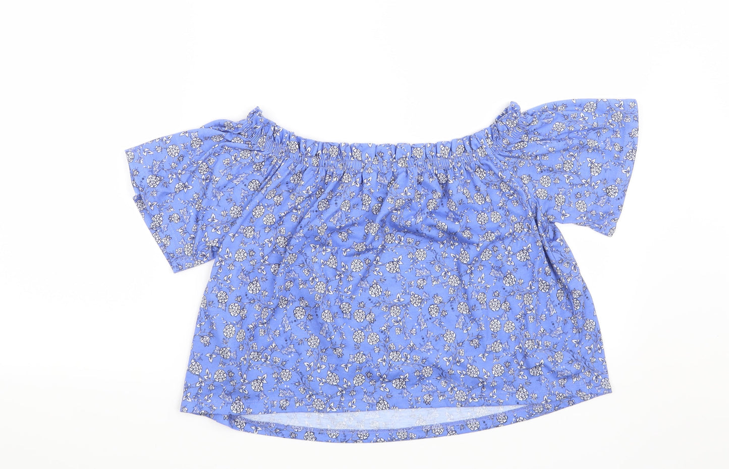 Miss Selfridge Womens Blue Floral  Basic Blouse Size 10