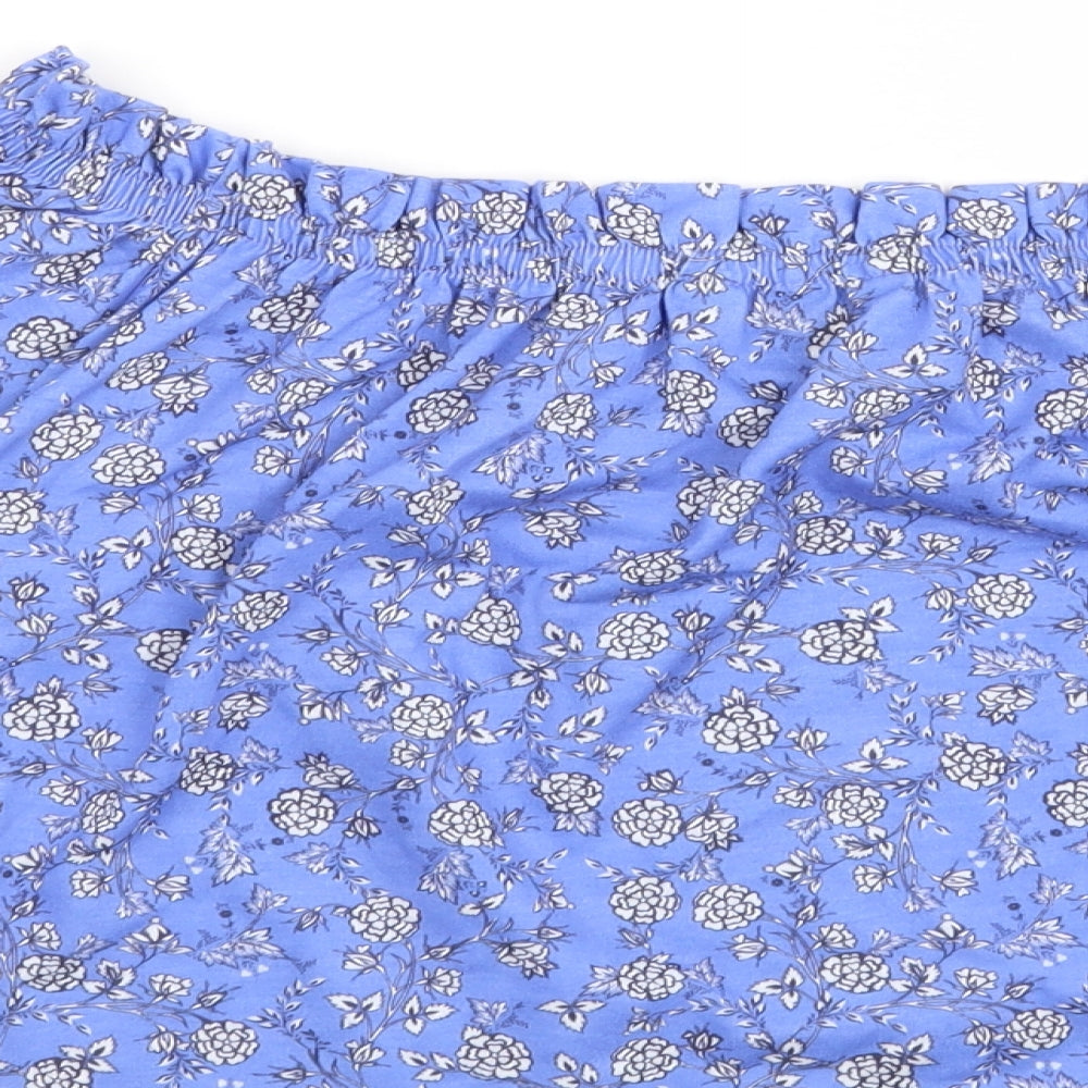 Miss Selfridge Womens Blue Floral  Basic Blouse Size 10