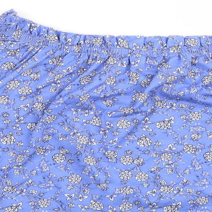 Miss Selfridge Womens Blue Floral  Basic Blouse Size 10