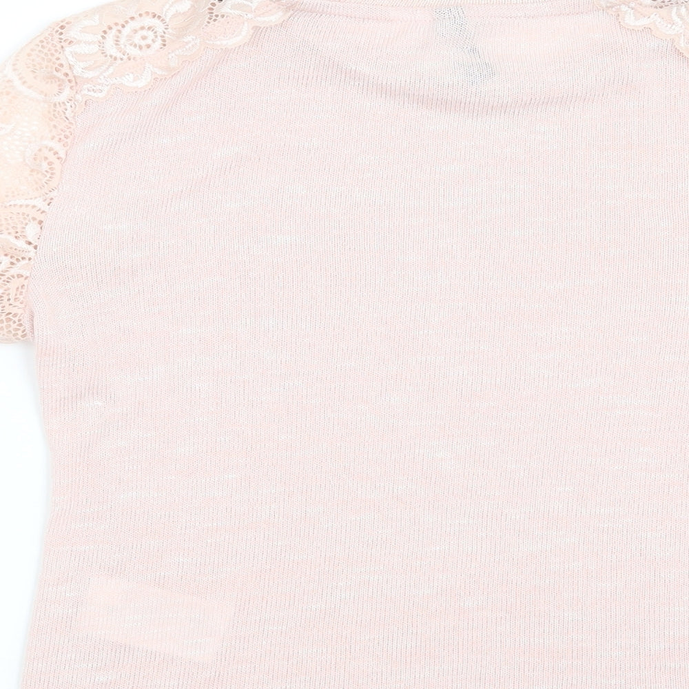 Womens UK Size M H&M Pink Basic Blouse