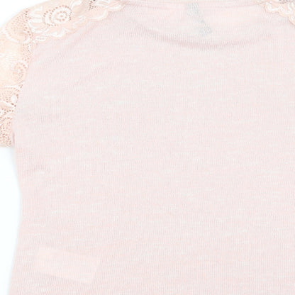 Womens UK Size M H&M Pink Basic Blouse