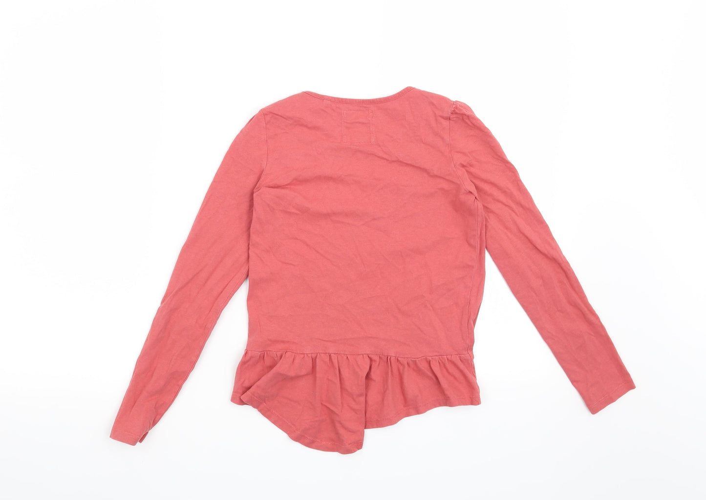 TU Girls Orange Floral  Basic T-Shirt Size 9 Years