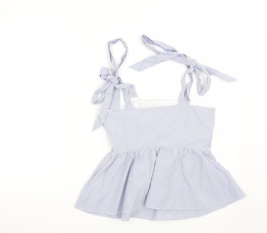 Womens UK Size 8 H&M Blue Basic Blouse