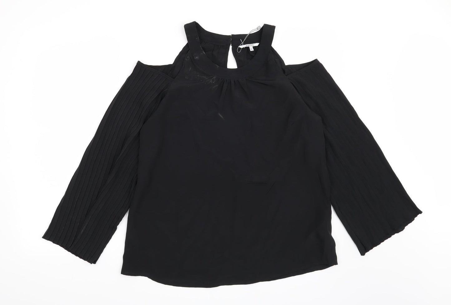 Womens UK Size M Preworn Black Basic Blouse