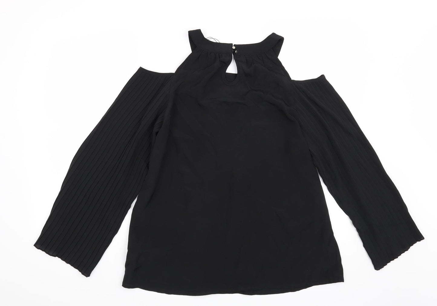 Womens UK Size M Preworn Black Basic Blouse