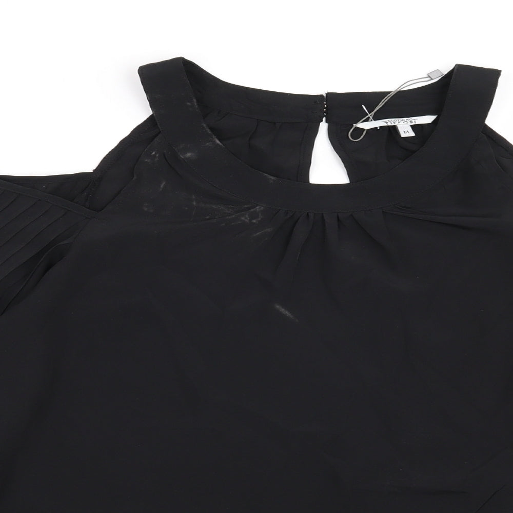 Womens UK Size M Preworn Black Basic Blouse