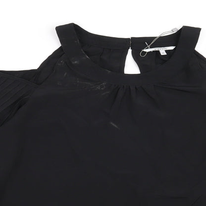 Womens UK Size M Preworn Black Basic Blouse