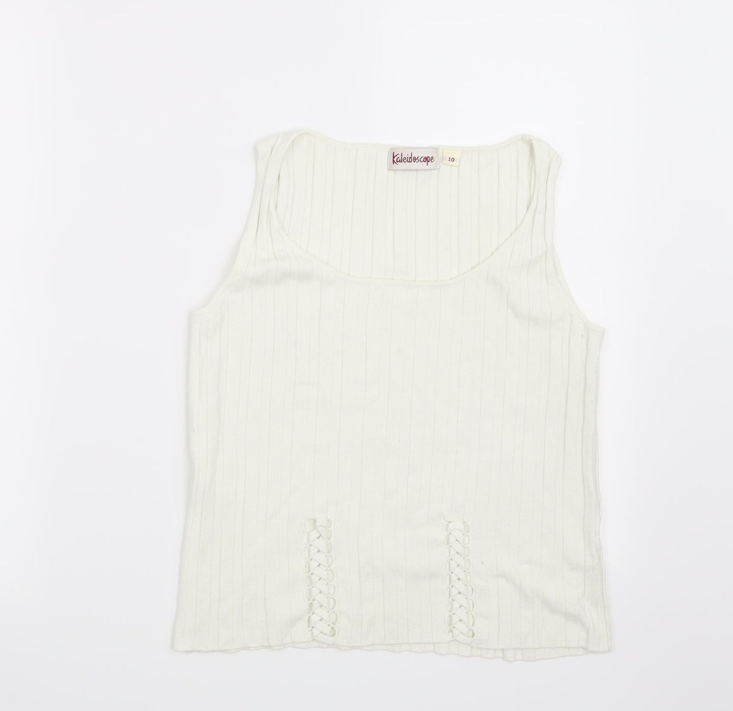 Kaleidoscope Womens White   Vest Jumper Size 10